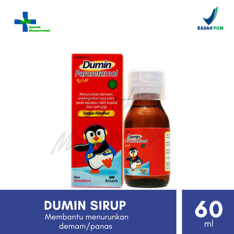 Jual Dumin Paracetamol Sirup 60 Ml - Obat Penurun Demam/Panas Anak ...