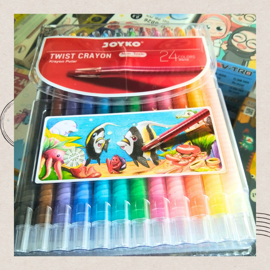 Jual Crayon Putar Joyko isi 24/ Crayon Putar Joyko/ Crayon putar isi 24