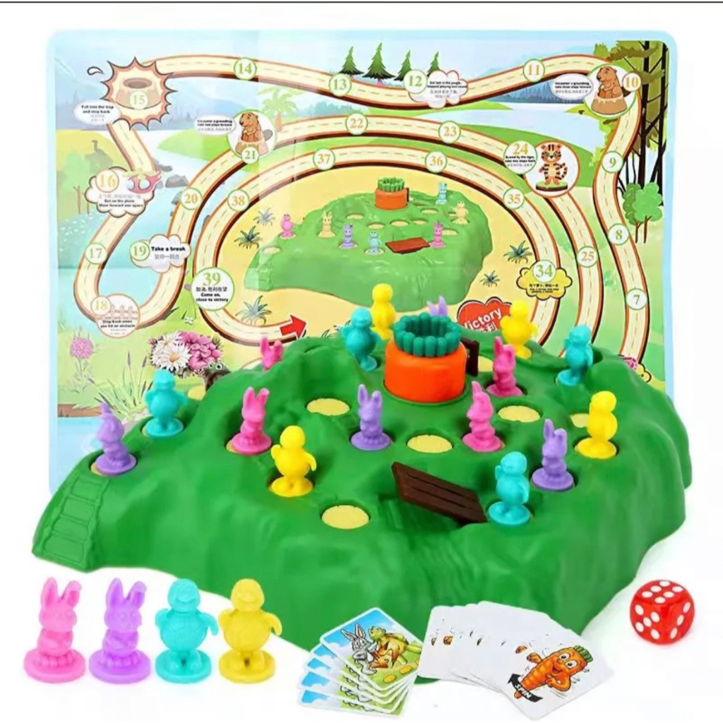 Jual mainan board game tortoise vs bunny challenge rabbit trap game ...