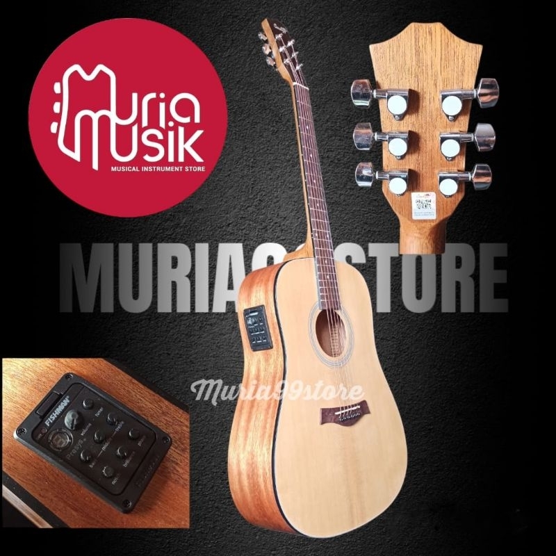 Jual Gitar Cowboy GW240NA Akustik Elektrik Fishman | Shopee Indonesia