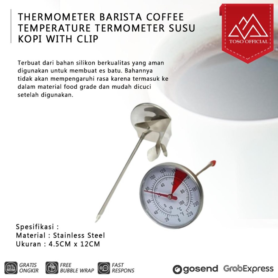 Jual Thermometer Barista Coffee Temperature Termometer Susu Kopi With ...