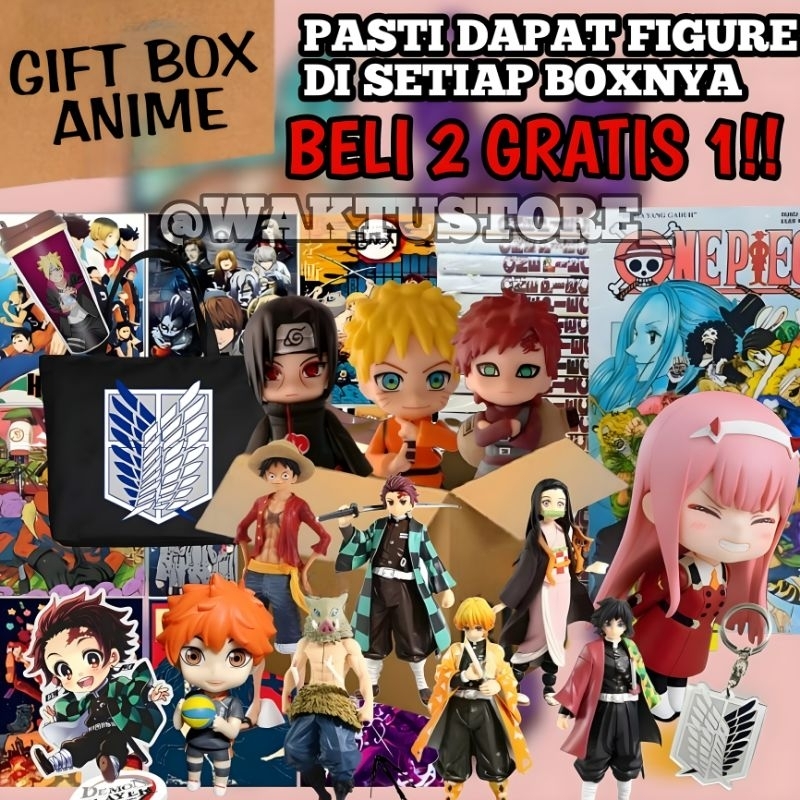 Jual GIFT BOX/FANKIT MERCHENDISE ANIME MURAH PASTI DAPAT FIGURE ANIME