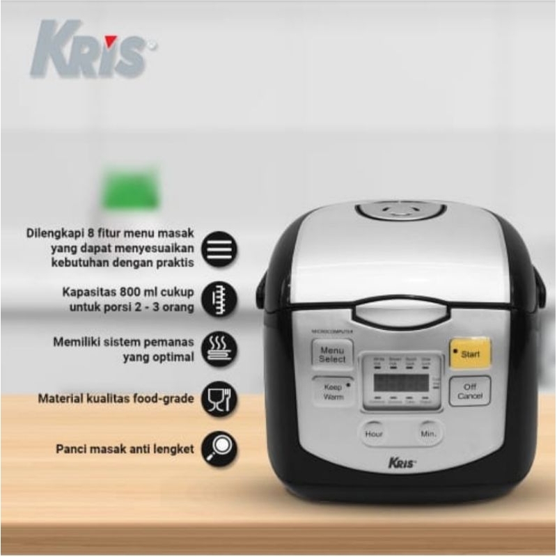 Jual Kris rice cooker digital multifungsi 800 ml | Shopee Indonesia