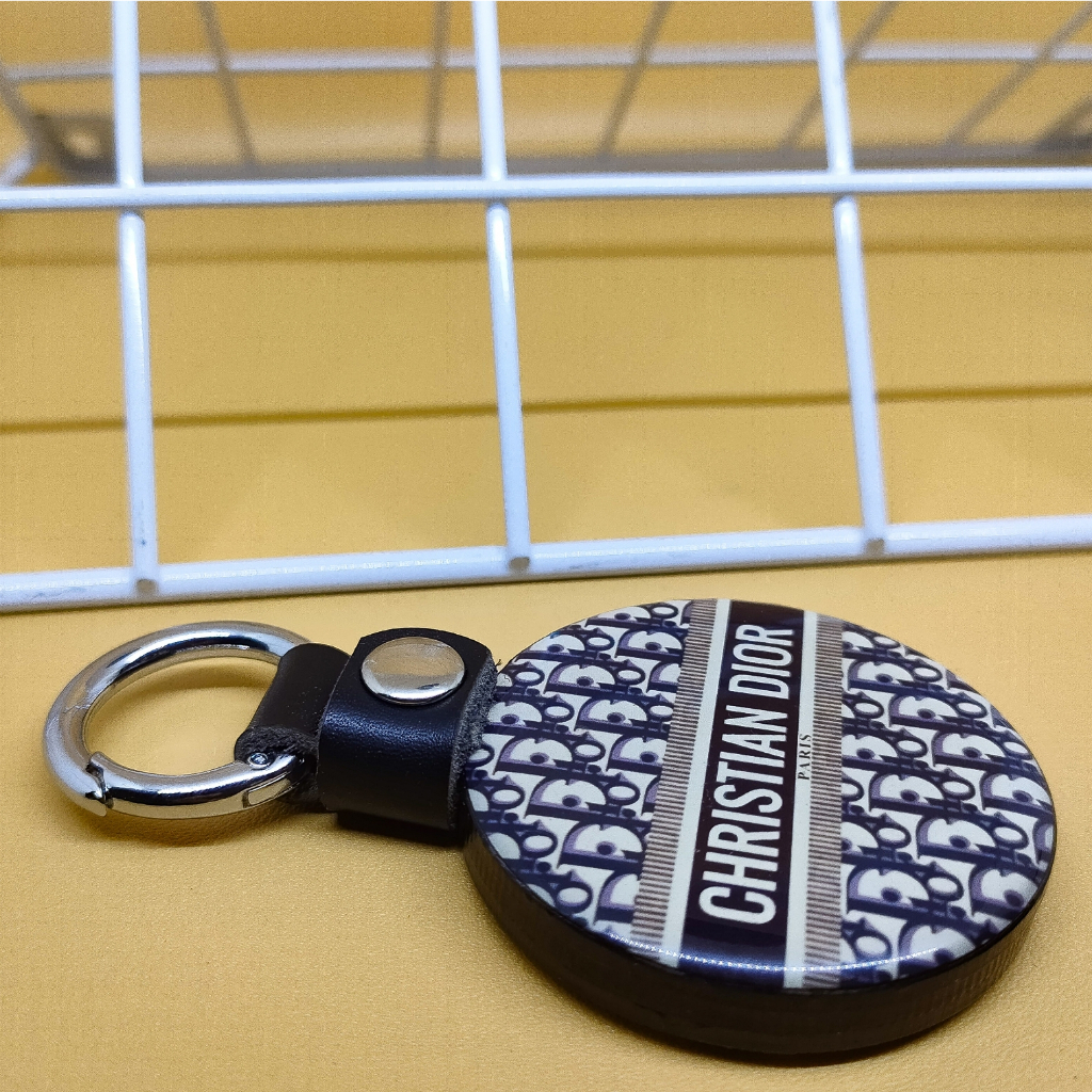 Jual Christian Dior Logo Keychain With Leather Shopee Indonesia