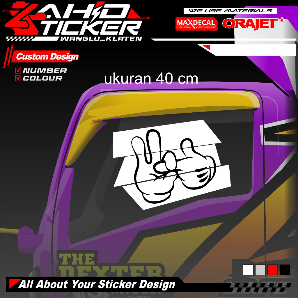 Jual STICKER CUTTING KACA MOBIL TRUK DAN PICK UP TERBARU GAMBAR TANGAN ...