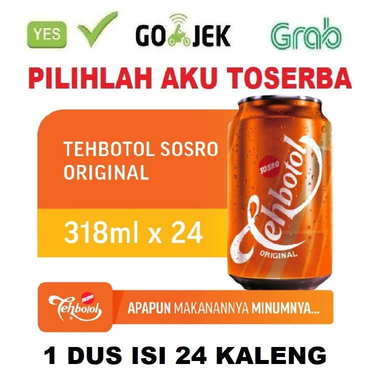 Jual Teh Botol Sosro Original Kaleng 318 Ml Harga 1 Dus Isi 24