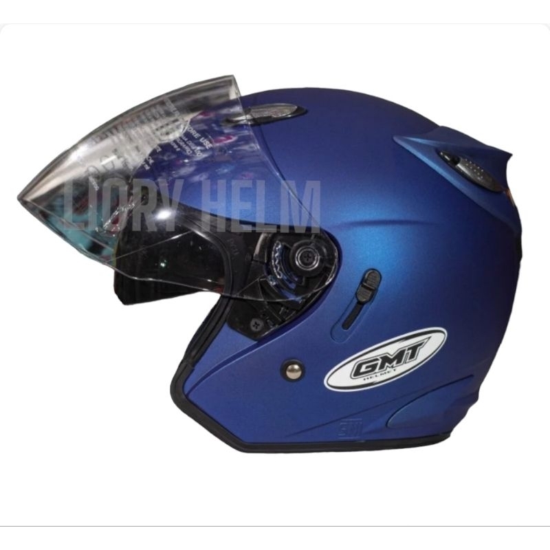 Jual HELM HALF FACE DOUBLE VISOR HELM MOTOR HELM PRIA WANITA HELM COWOK CEWEK 2 VISOR HELM SNI