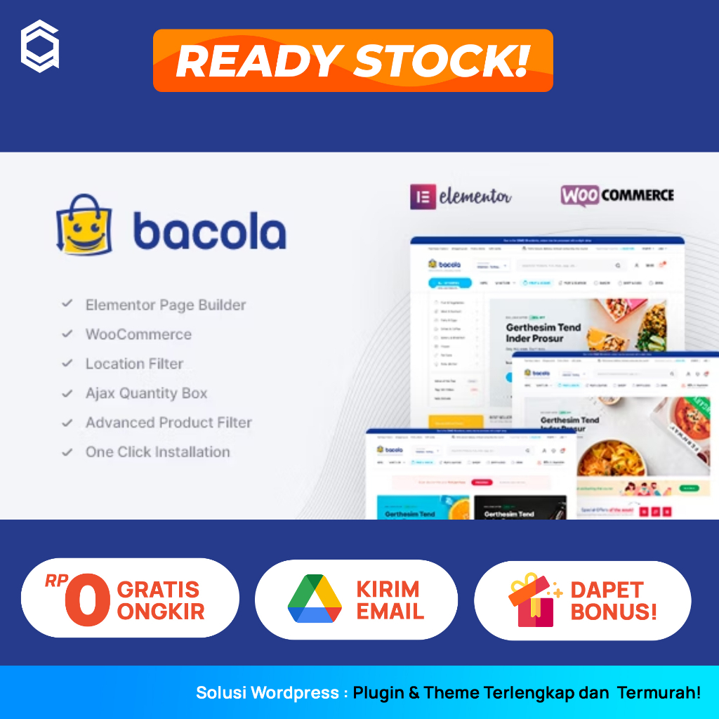Jual Bacola Theme Wordpress Premium Store And Food ECommerce Theme ...