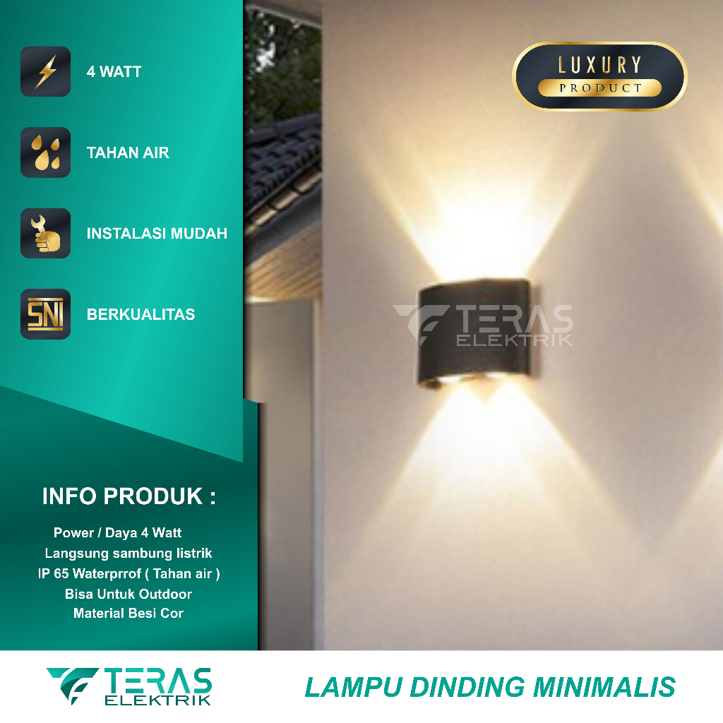 Jual Lampu Dinding Taman Outdoor Led 4w Minimalis Waterproof Wall Light ...