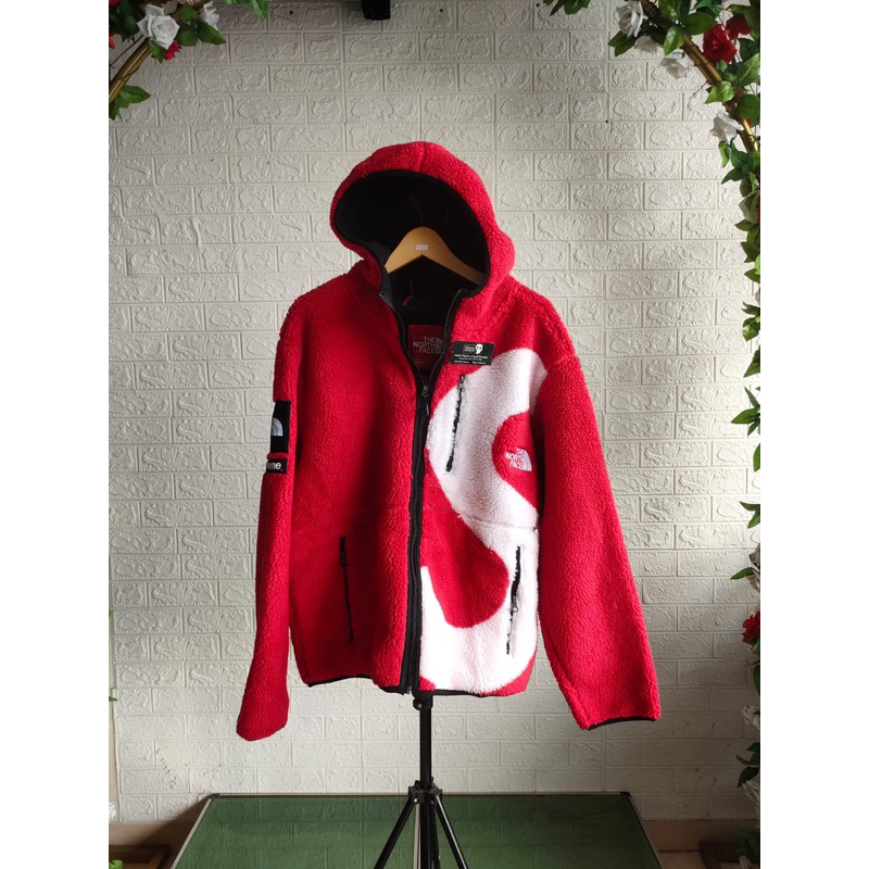 supreme 2014quilting fleece jacket 広げれ S