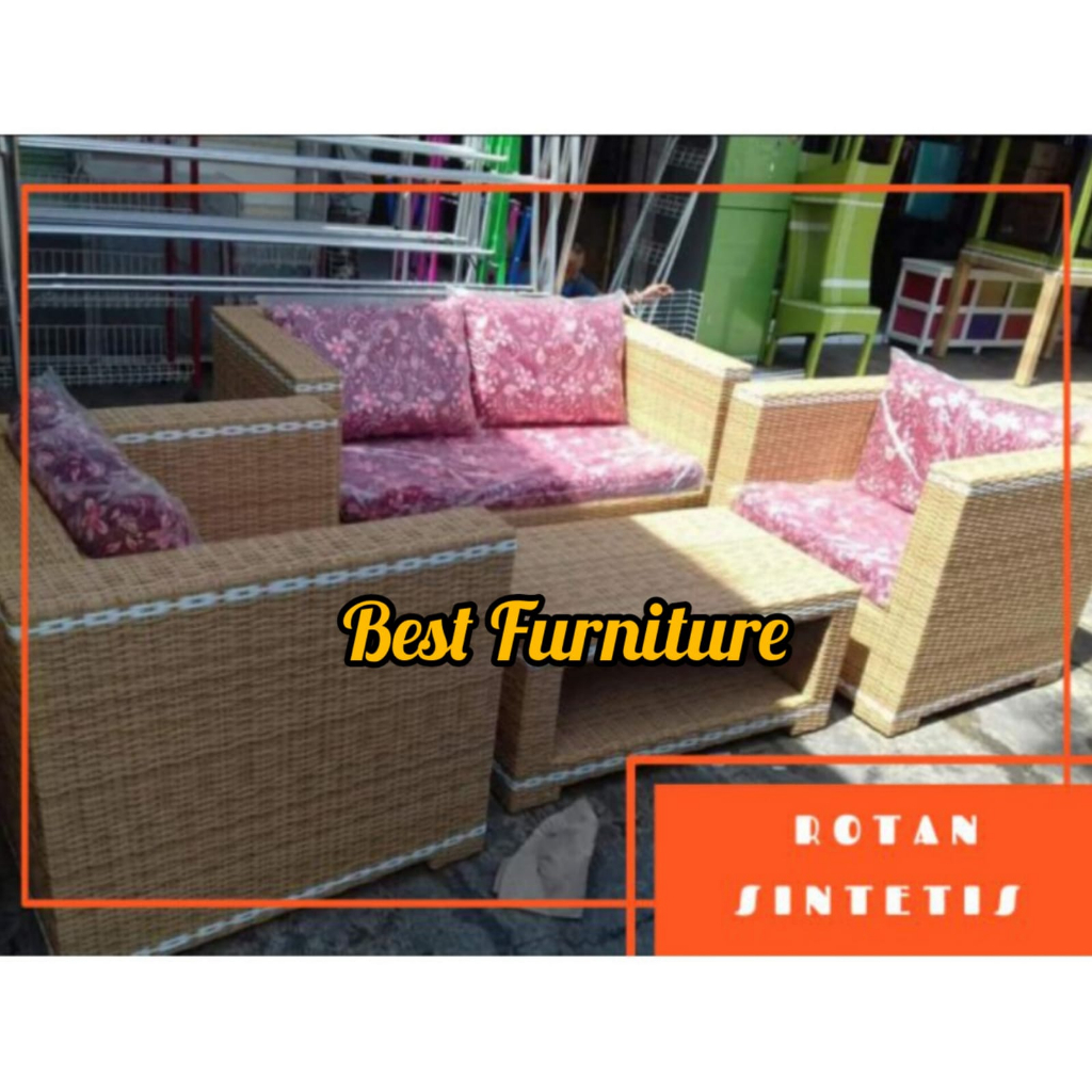 Jual Set Kursi Sofa Bangku Korsi 211 Duduk Teras Malas Santai Rotan Sintetis Untuk Teras Ruang 3853