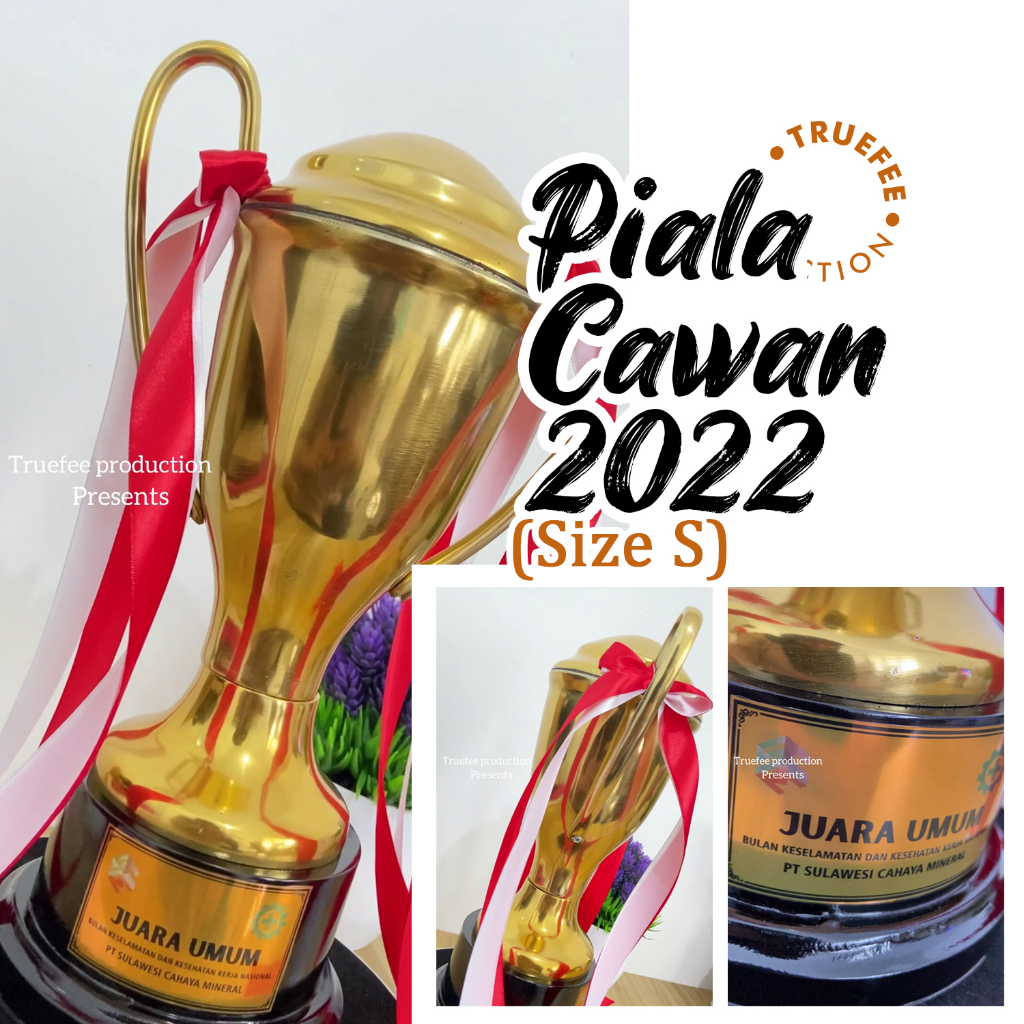 Jual PIALA LOGAM ALUMUNIUM CAWAN 2022 SIZE S CHAMPIONS CUP TROPHY TROPI ...