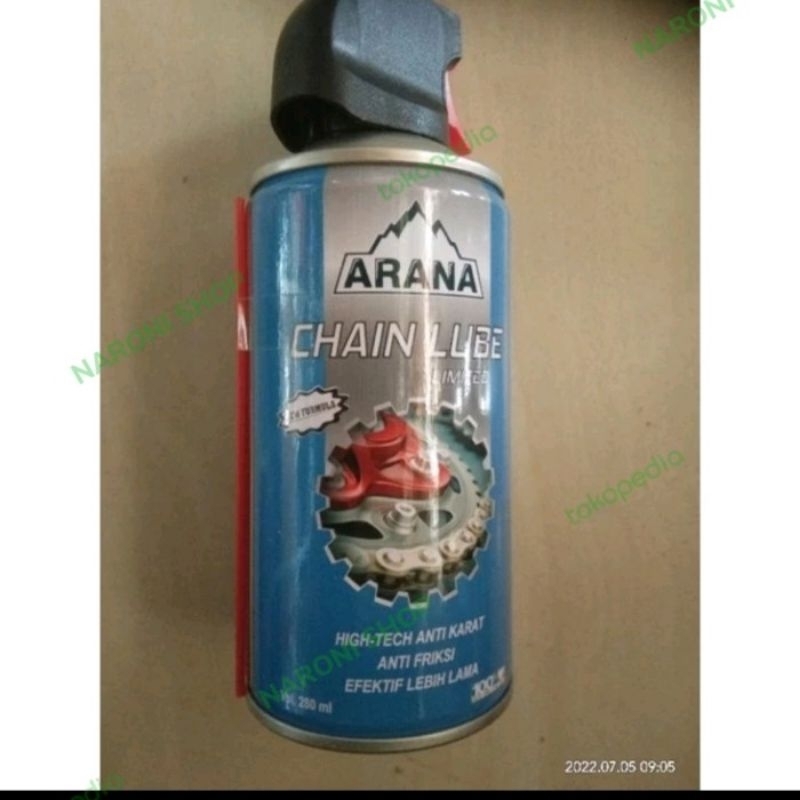 Jual ARANA CHAIN LUBE DRY FILM 300 ML GEAR SPROCKET LUBRICANT SPRAY