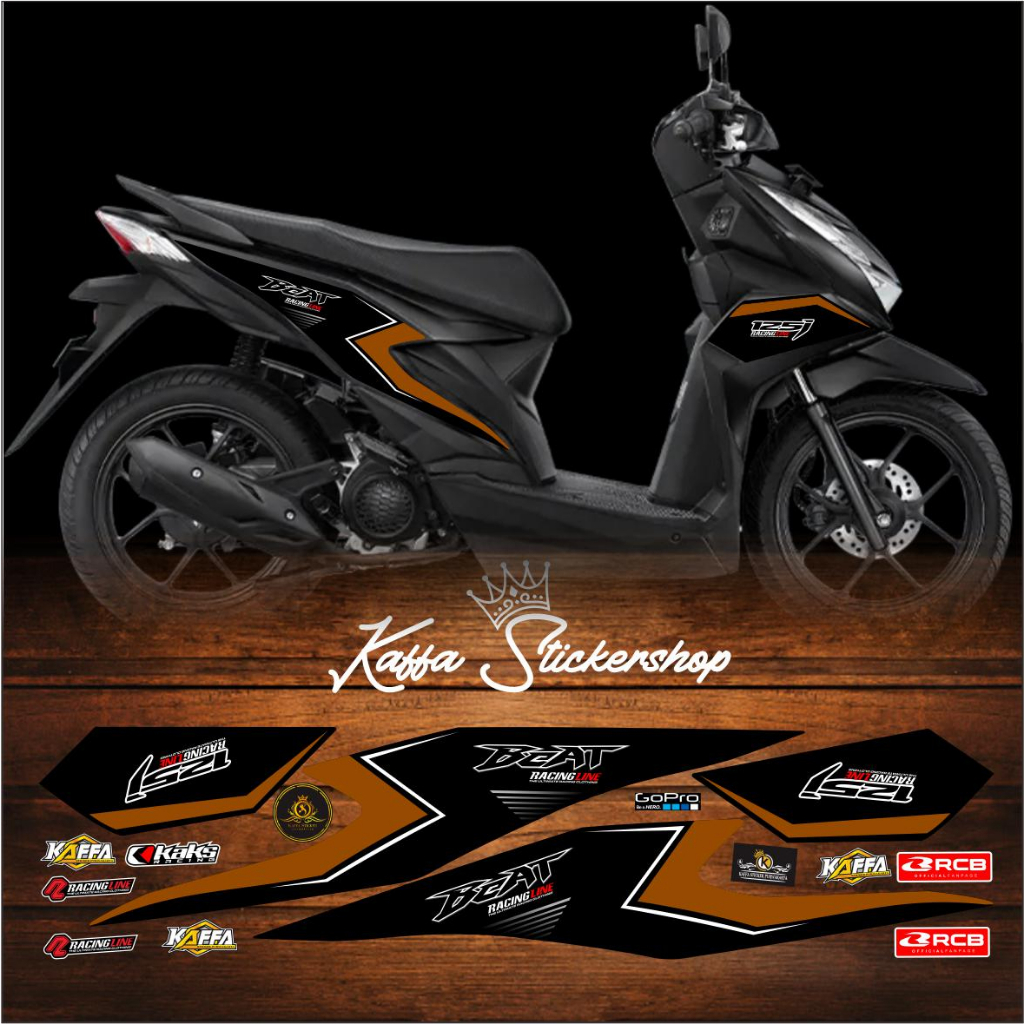 Jual Stiker Striping Beat Deluxe Beat Street Variasi List Skotlet Beat Deluxe List Brown