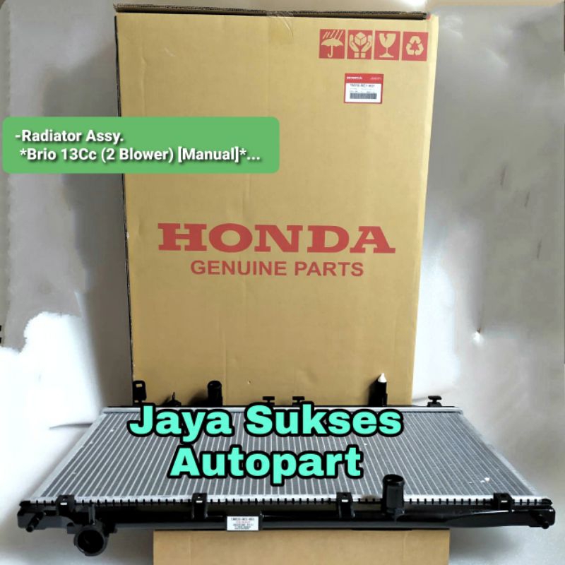 Jual Radiator assy Honda Brio 1.3 1300CC 2 Blower Manual asli Original ...