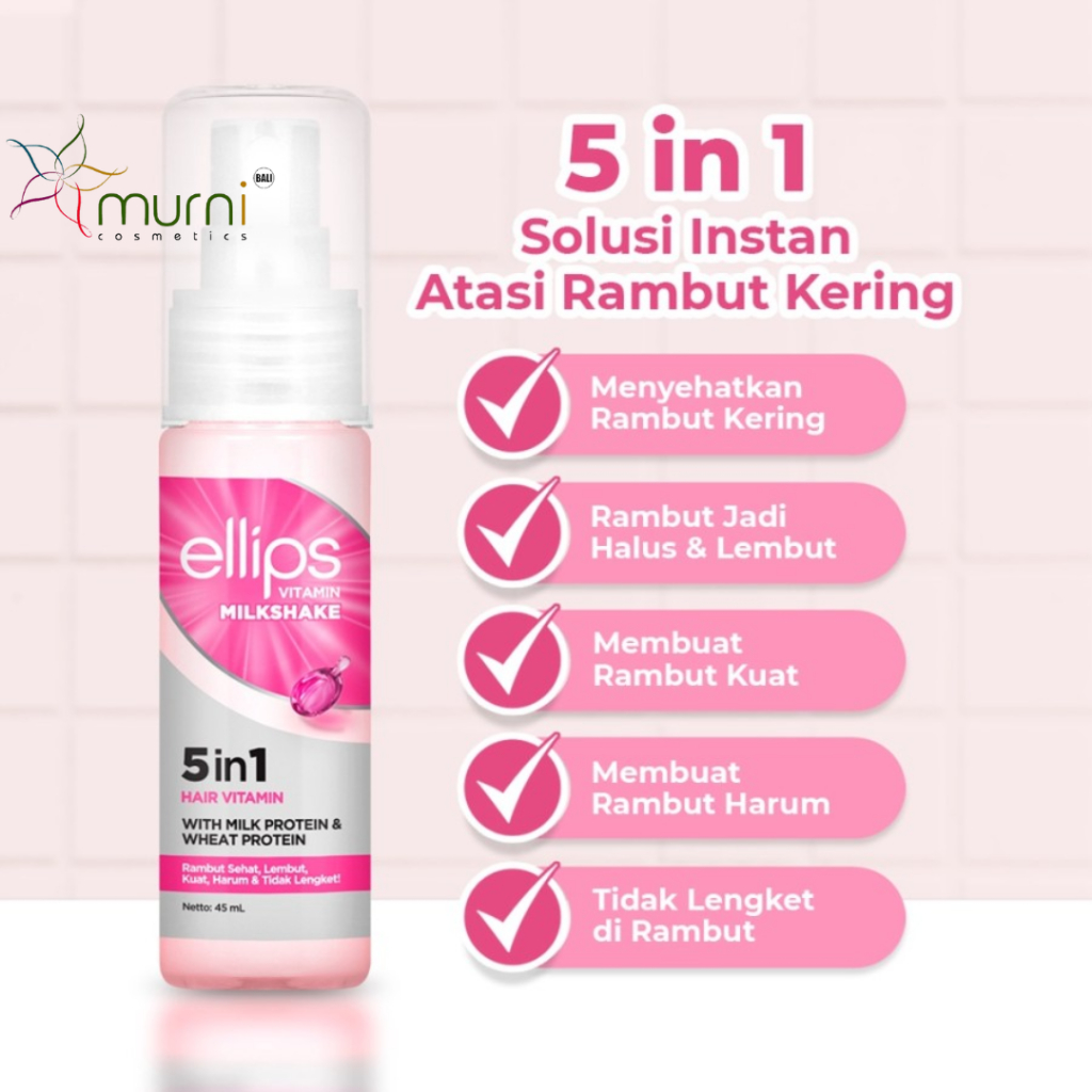 Jual ELLIPS 5IN1 HAIR VITAMIN MILKSHAKE 45ML | Shopee Indonesia