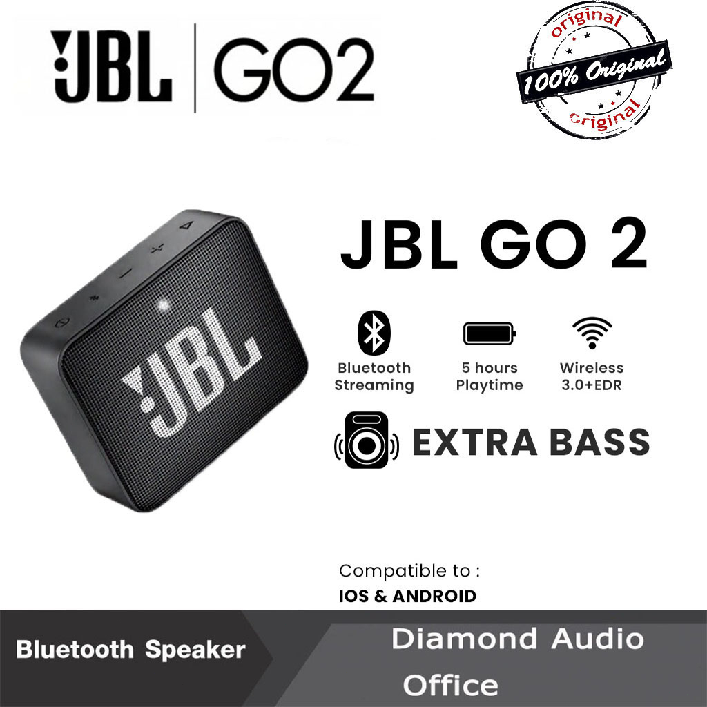 Jual JBL Go 2 Wireless Bluetooth Speaker | Shopee Indonesia