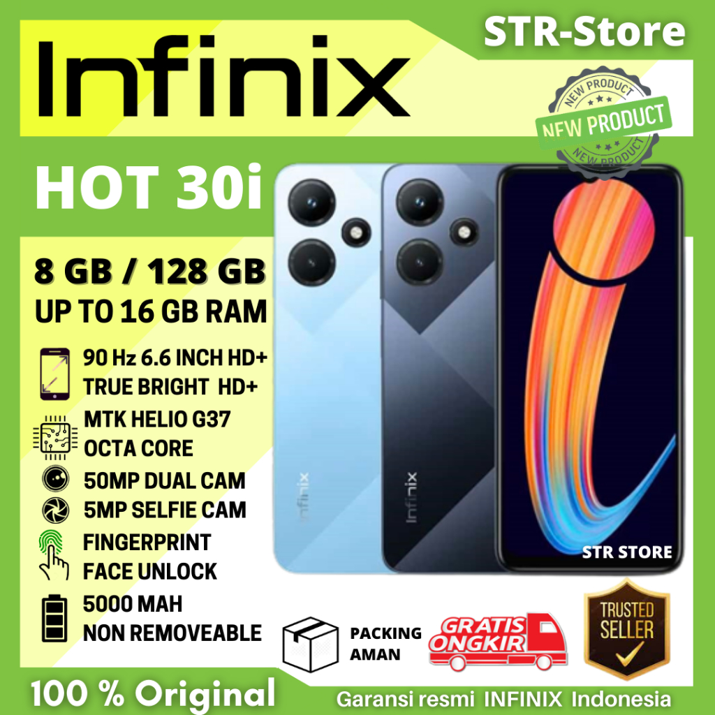 Jual INFINIX HOT 30i 8/128 GB GARANSI RESMI INFINIX HOT 30 I Ram 8GB ...