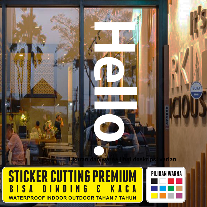 Jual Cutting Sticker Pintu Kaca Hello Welcome Coffee Shop Resto Kafe ...