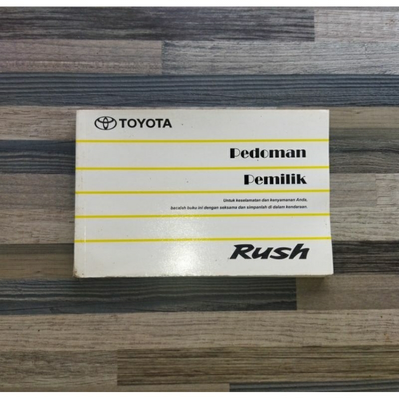 Jual BUKU PEDOMAN PEMILIK TOYOTA RUSH Shopee Indonesia