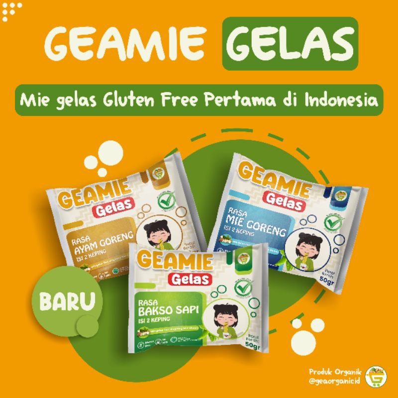 Jual Mie Gelas Gluten Free Non MSG Geamie Goreng Special Isi 2 Keping ...