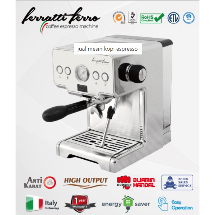 Jual Mesin Kopi Espresso FERRATTI FERRO FCM 3605 dengan Pressure Gauge ...