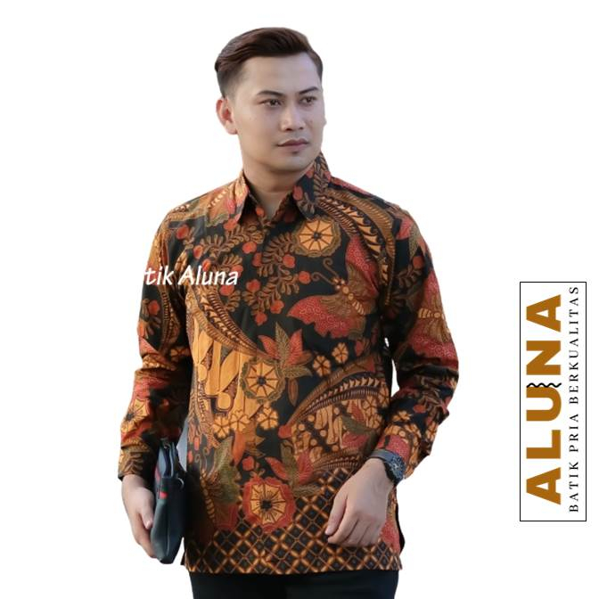 Jual BATIK ALUNA - Kemeja Batik Pria Lengan Panjang Modern Premium ...