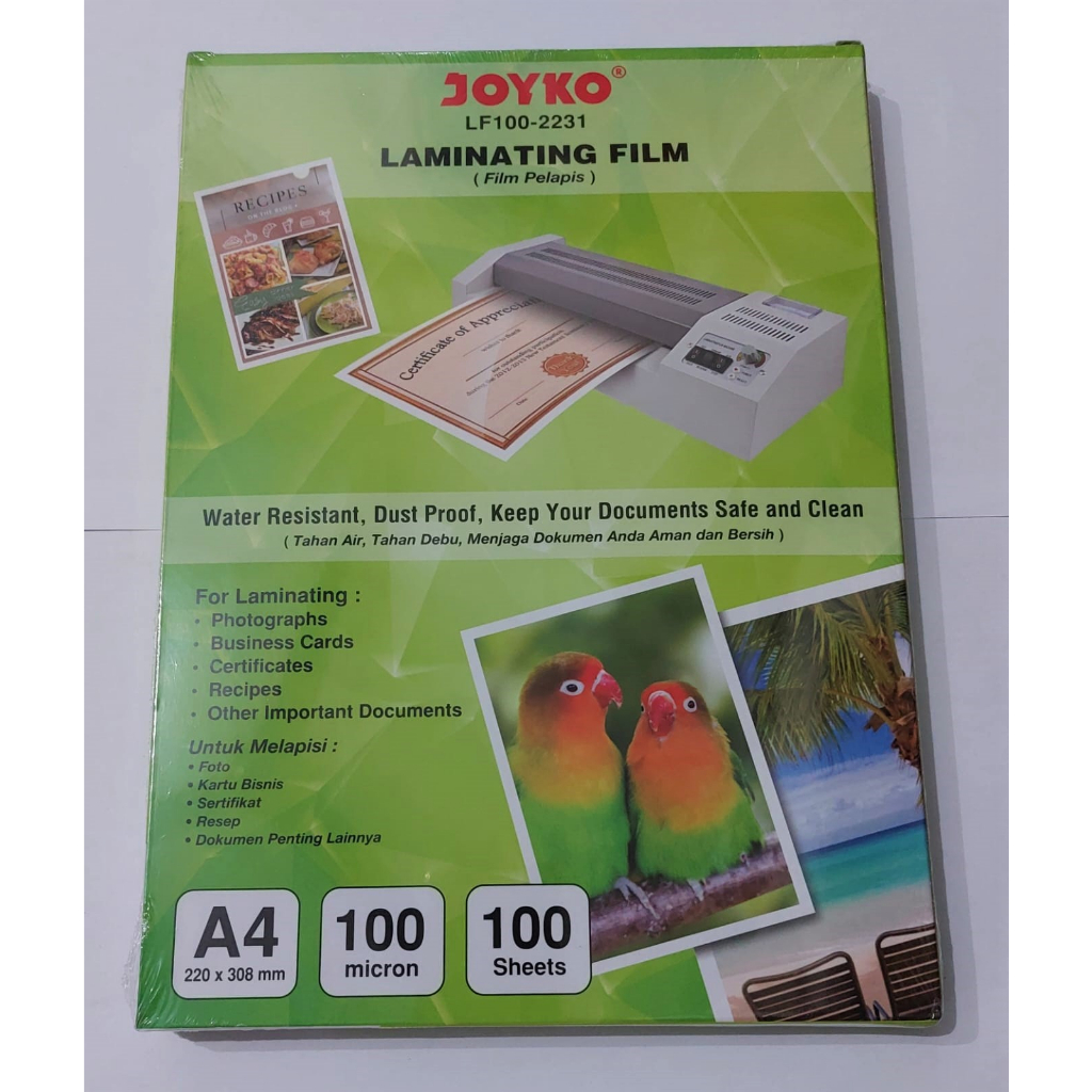 Jual Plastik Laminating JOYKO A4 100 micron Shopee Indonesia