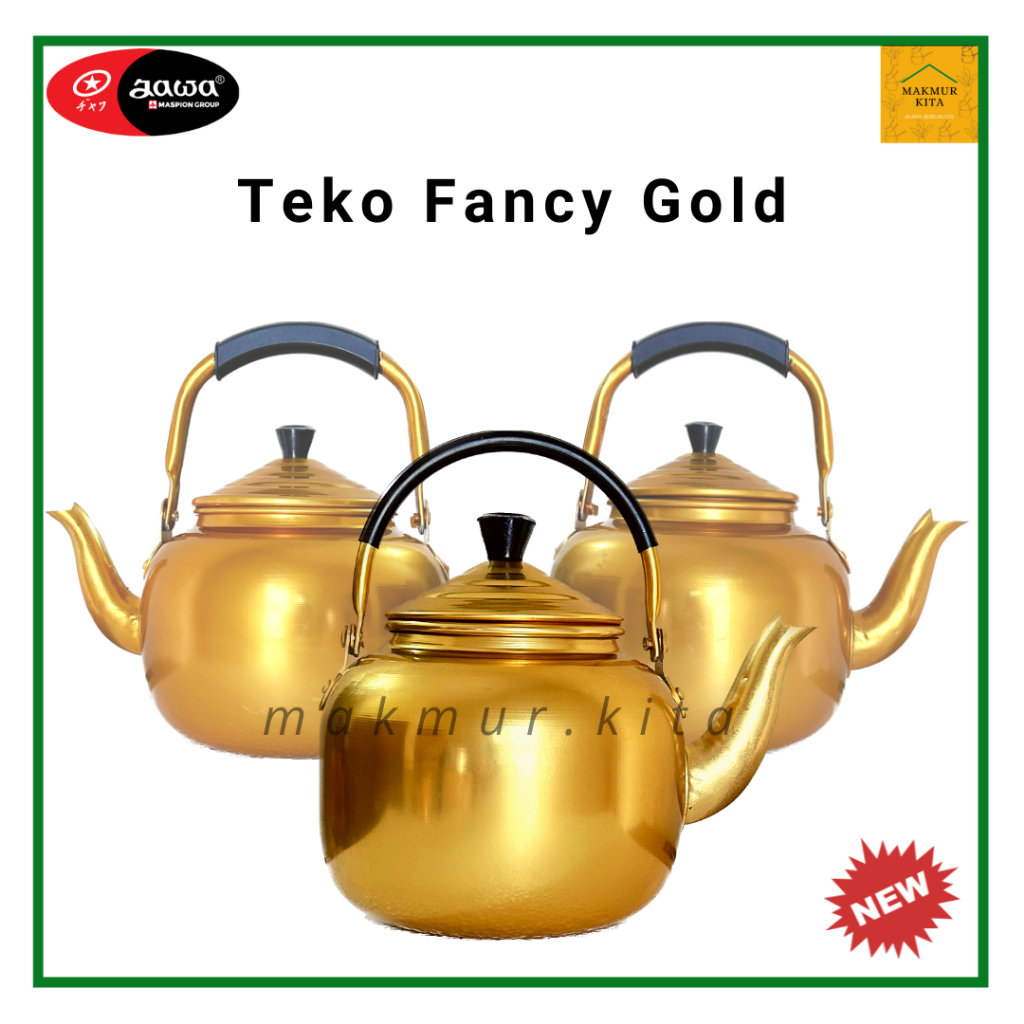 Jual Teko Gold Aluminium Jawa Maspion Teko Arab Air Zam Zam Teko Teh Fancy Gold Teko Ceret 4836