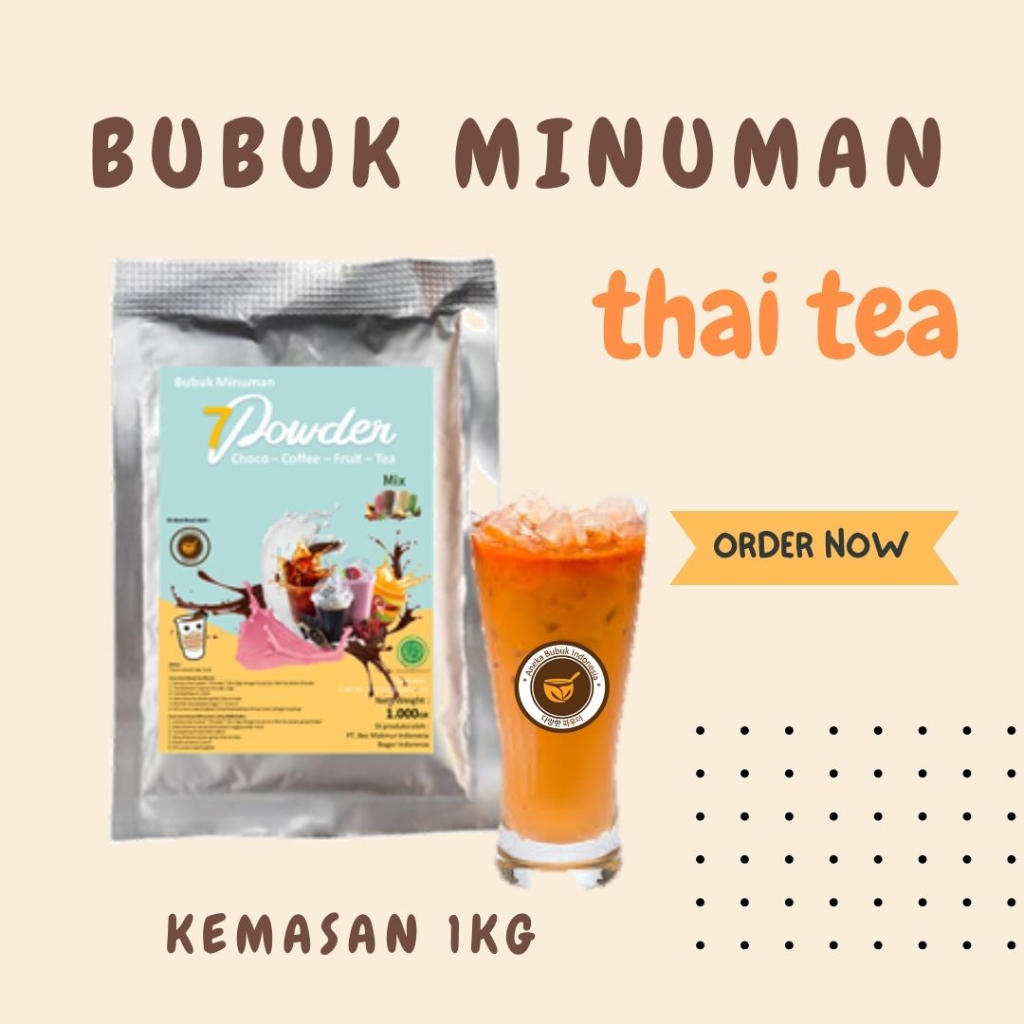 Jual Bubuk Minuman Thai Tea 1kg Mix Serbuk Minuman Rasa Thai Tea 1kg