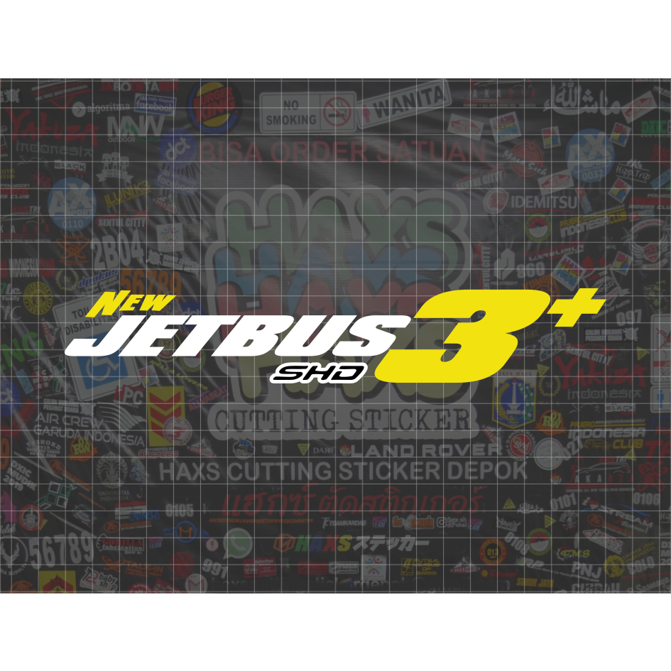 Jual Cutting Sticker Jetbus SHD 3 Plus Ukuran 20 Cm Untuk Mobil ...