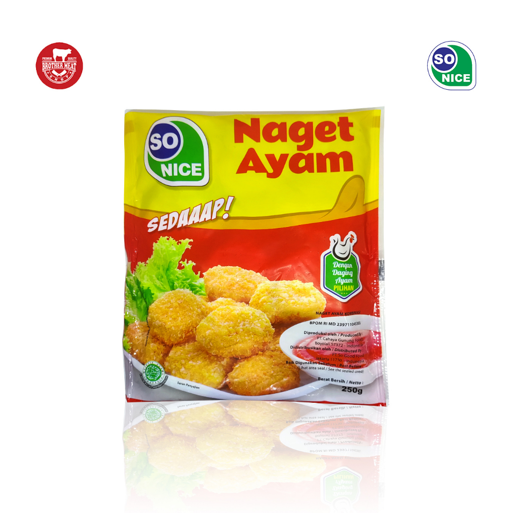 Jual So Nice Naget Ayam Sedaaap 250gr, Olahan Daging Ayam Halal ...