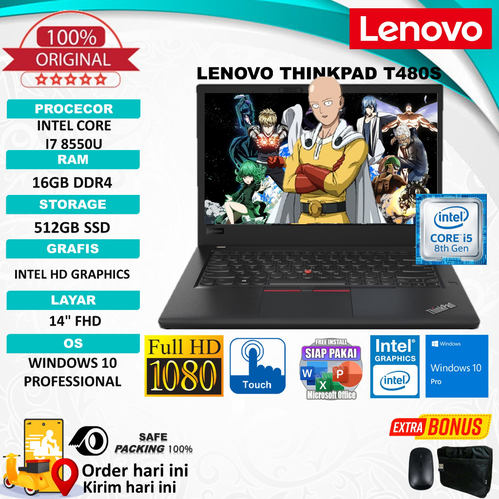 Jual Laptop Murah Lenovo Thinkpad T S Intel Core I U Gb Ssd