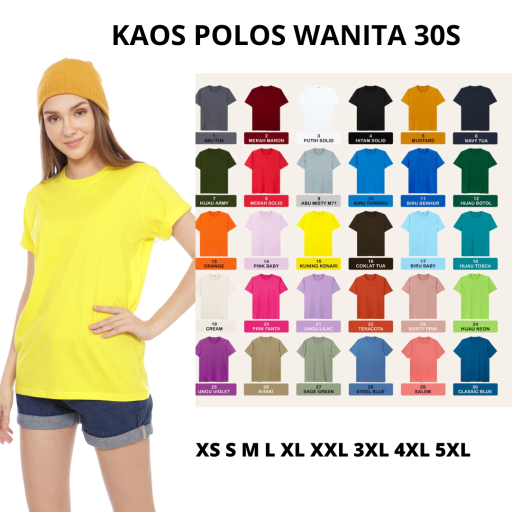 Jual Kaos Polos Cotton Combed 30s Kaos Polos Murah Shopee Indonesia