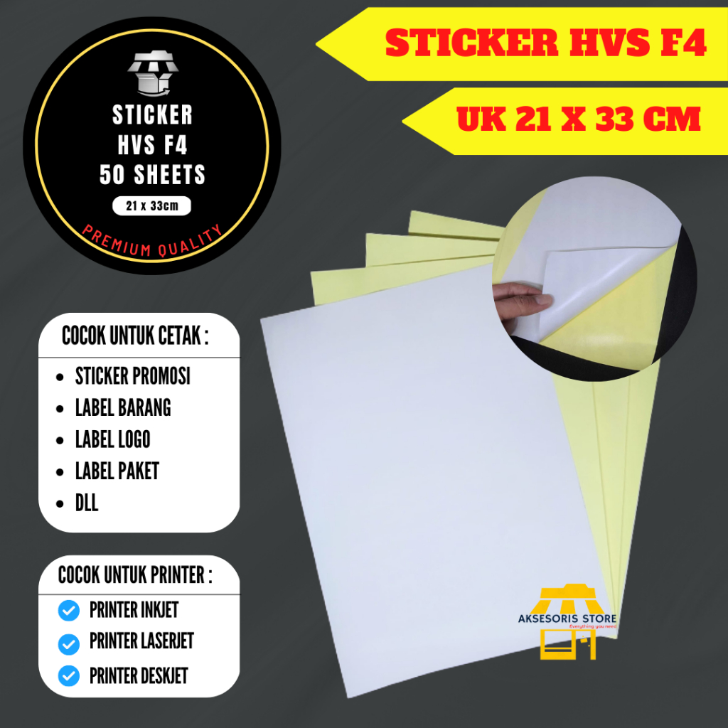 Jual STIKER A4 F4 / KERTAS STICKER A4 F4 | Shopee Indonesia