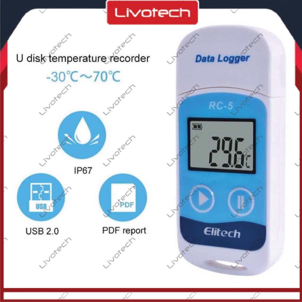 Jual Elitech RC5 Temperature Data Logger Monitor USB Rc5 Termometer