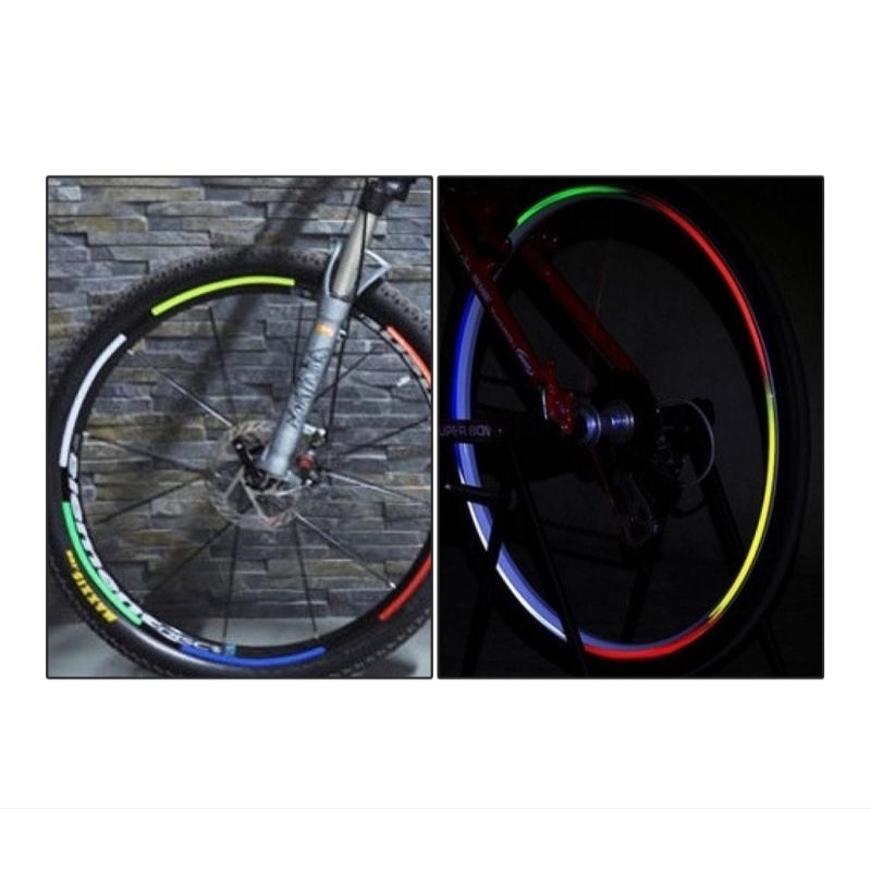 Jual Stiker Roda Sepeda Bicycle Wheel Reflective Sticker 8 Strip ...