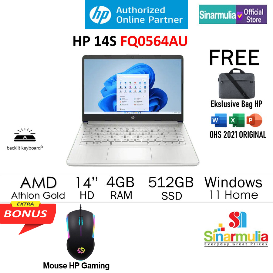 Jual Hp 14s Fq0564au Athlon 3150u 512gb Ssd 4gb Winohs Shopee Indonesia 8314