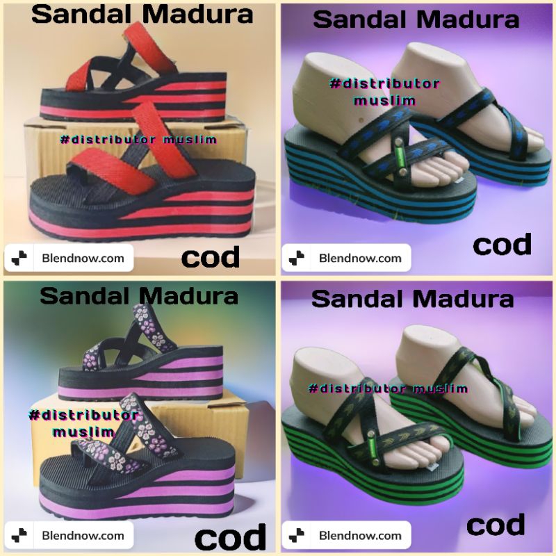 Jual GROSIR SANDAL MADURA CEWEK CANTIK TINGGI 5CM GROSIR PRODUKSI SENDIRI SANDAL WEDGES SANDAL GUNUNG Shopee Indonesia