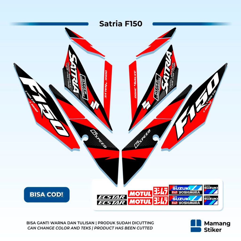 Jual Striping Satria Injeksi 150 Variasi (2) Suzuki F150 Stiker Keren ...