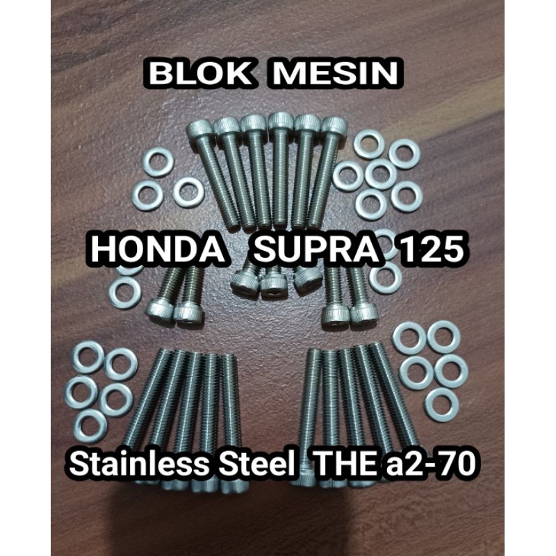 Jual Baut Block Mesin Supra X Blok Set Bak Kopling Original L