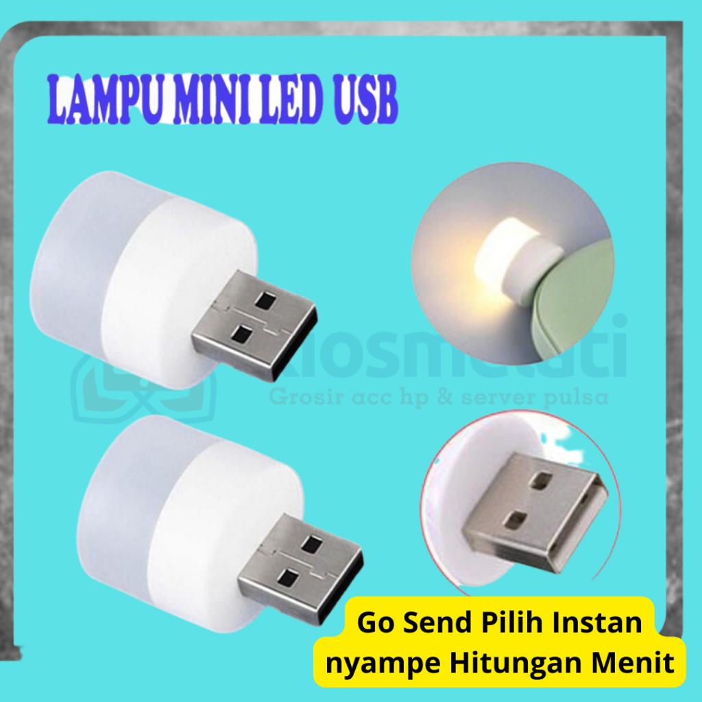 Jual Lampu LED USB Mini Bulat / Lampu Baca Tidur Travel Portable Night ...