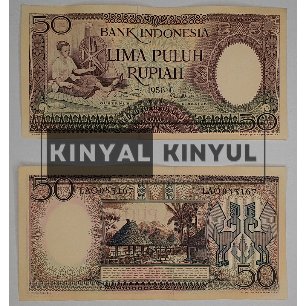 Jual Uang Kuno Indonesia Rp 50 Rupiah seri Pekerja Tahun 1958 ...