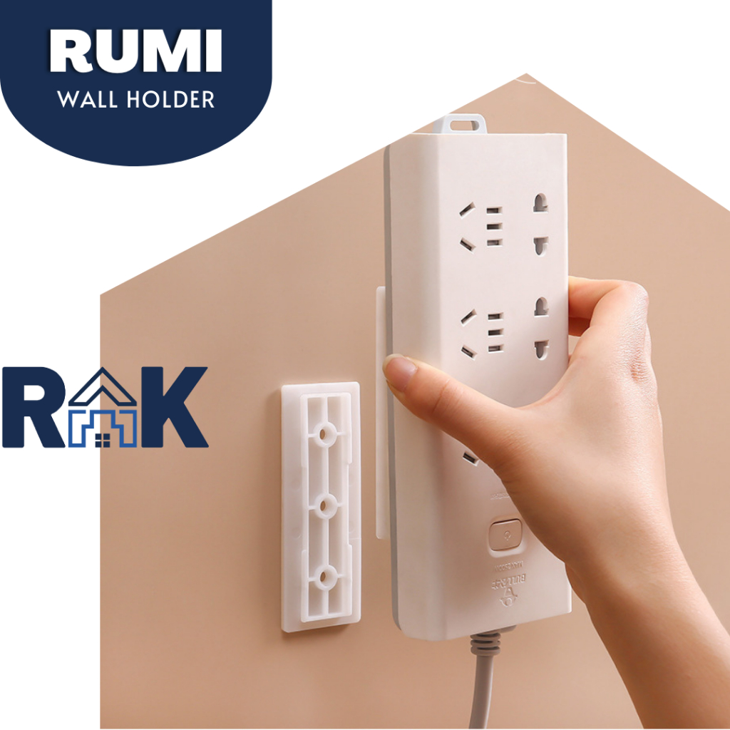 Jual RAK - RUMI Holder Perekat Stop Kontak Gantungan Stop Kontak Holder