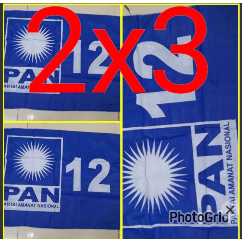 Jual Bendera Partai Amanat Nasional 2x3m Bendera Partai Pan Bendera