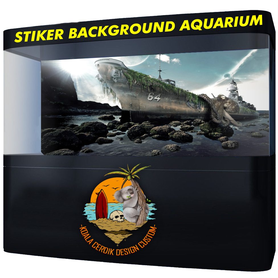 Jual Sticker Background Aquarium Luar Desain Kapal Shopee Indonesia