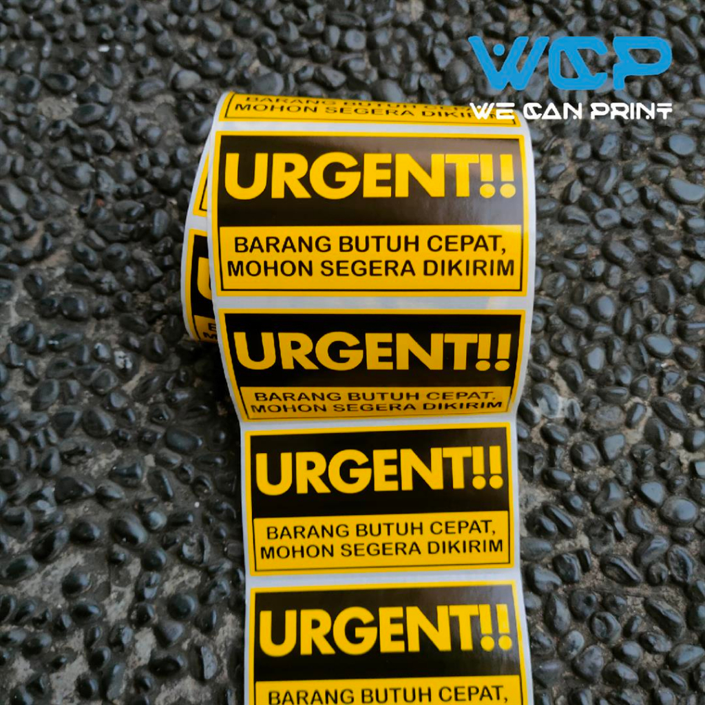 Jual Sticker Label URGENT / Stiker Barang Butuh Cepat isi 500 PCS ...