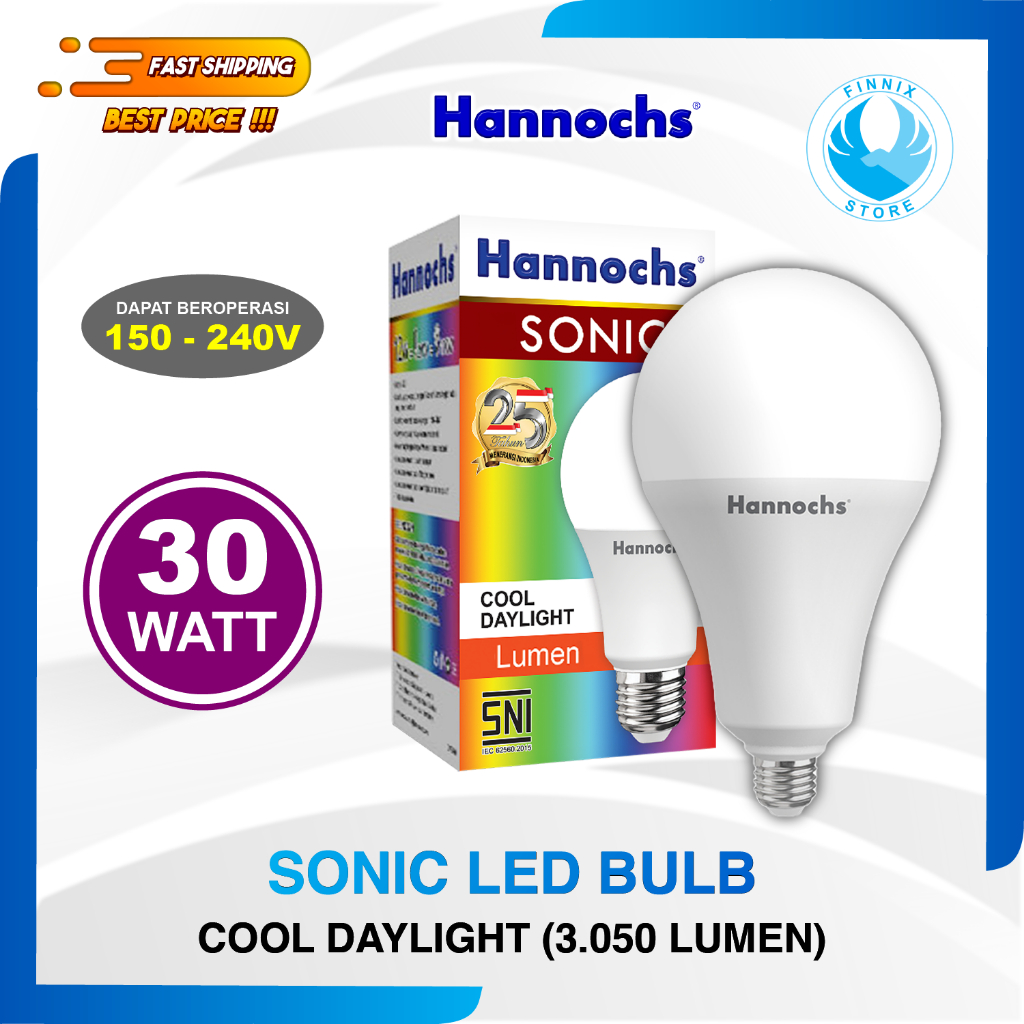 Jual Hannochs SONIC LED Bulb 30 Watt - Bola Lampu Bohlam LED 30 Watt ...