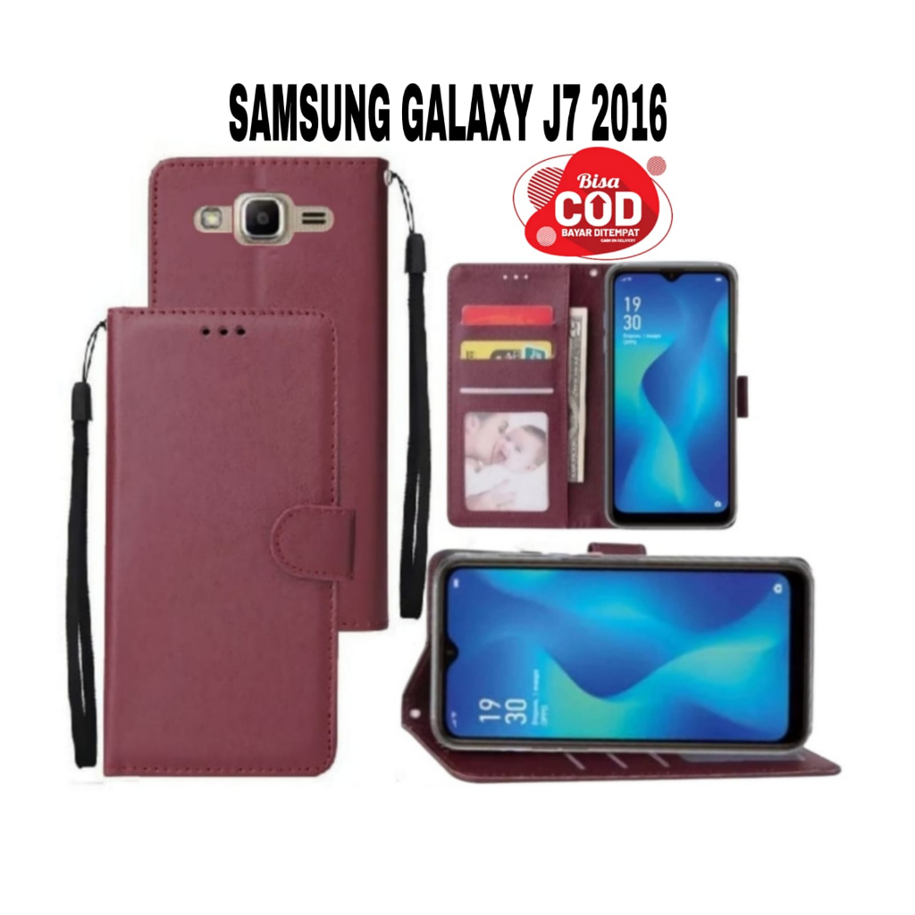 Jual CASE FLIP CASE DOMPET KULIT FOR SAMSUNG GALAXY J7 2016 CASING