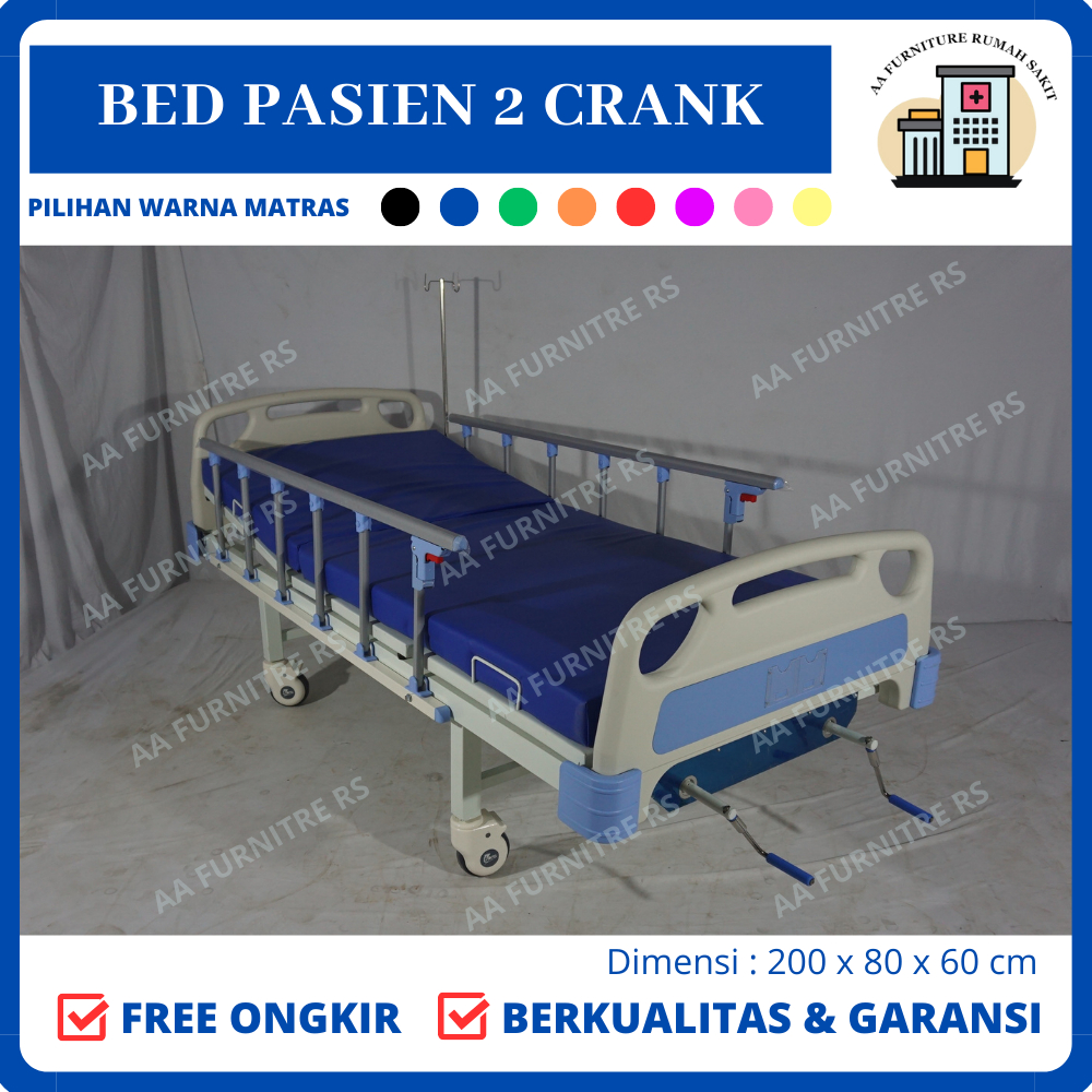 Jual Bed Pasien 2 Crank Abs Tempat Tidur Pasien Abs 2 Crank Bed Pasien ...